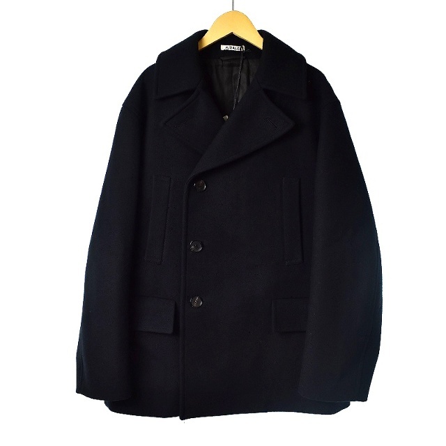 60cm着丈AURALEE 20AW SUPER FINE MELTON HALF COAT