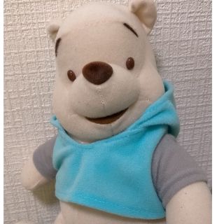 クマノプーサン(くまのプーさん)のディズニー くまのプーさん 手のひらサイズ ぬいぐるみ 水色(ぬいぐるみ)