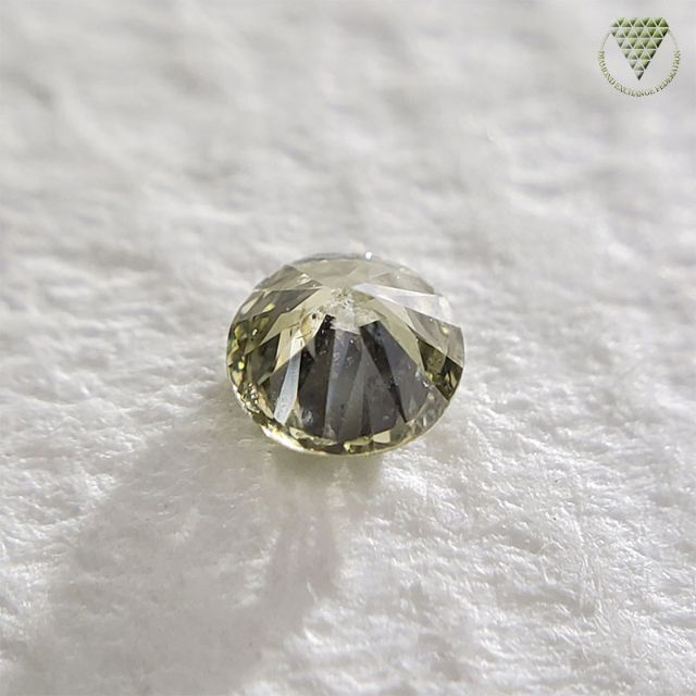 桜さくら様 0.093 ct F.L.Gra.Gre.YELLOW 天然 ダイヤ レディースのアクセサリー(リング(指輪))の商品写真