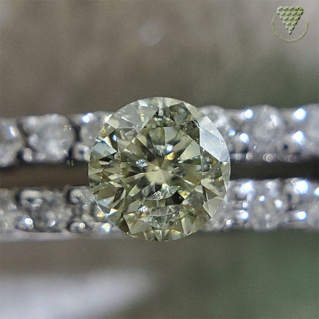 桜さくら様 0.093 ct F.L.Gra.Gre.YELLOW 天然 ダイヤ レディースのアクセサリー(リング(指輪))の商品写真