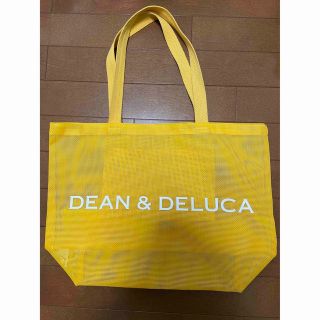 ディーンアンドデルーカ(DEAN & DELUCA)の美品DEAN&DELUCA メッシュトートバッグ　Lサイズ　イエロー(トートバッグ)