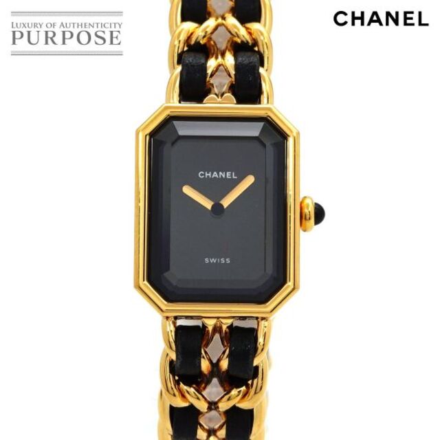 CHANEL - シャネル CHANEL プルミエール Lサイズ H0001 ヴィンテージ レディース 腕時計 ブラック 文字盤 ゴールド ウォッチ VLP 90177286
