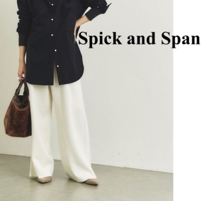 Spick and Span ミラノリブニットワイドパンツ