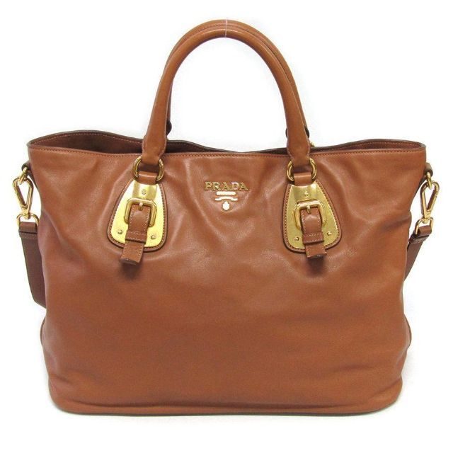 新品本物】 - PRADA プラダ JJS00494 ブラウン 2WAY ハンドバッグ