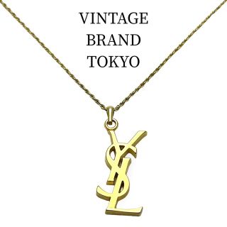 サンローラン(Saint Laurent)のSAINT LAURENT PARIS サンローランパリ ネックレス YSLロゴ ゴールド アクセサリー シンプル    レディース 約4.7g プレゼント【中古品】(ネックレス)