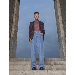 ドリスヴァンノッテン(DRIES VAN NOTEN)のdries van noten 21aw denim マーブル　ブリーチ加工(デニム/ジーンズ)