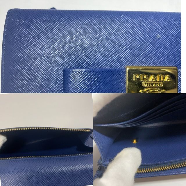 PRADA(プラダ)の【超美品】PRADA プラダ サフィアーノ リボン パスケース付 長財布 レディースのファッション小物(財布)の商品写真