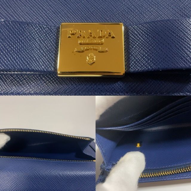 PRADA(プラダ)の【超美品】PRADA プラダ サフィアーノ リボン パスケース付 長財布 レディースのファッション小物(財布)の商品写真