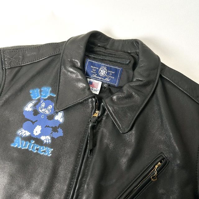 出色 AVIREX カウレザーコンビ巾着バッグ stuburomokykla.lt