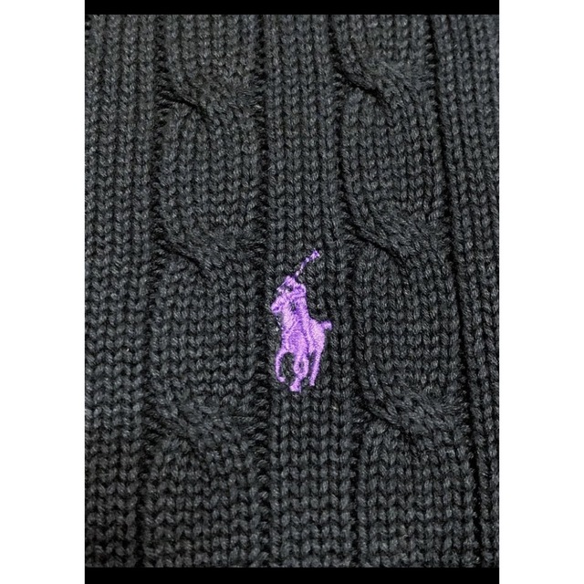 Ralph Lauren(ラルフローレン)の【新品】ラルフローレン ケーブル ニット セーター ソフトブラック NO873 レディースのトップス(ニット/セーター)の商品写真