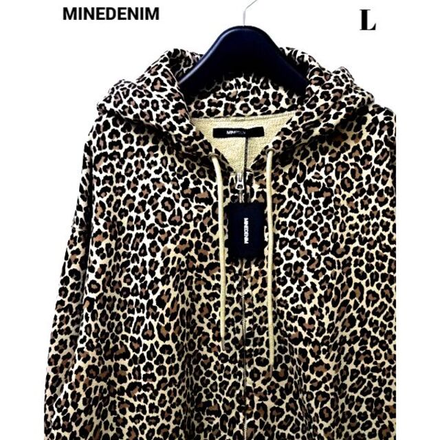 L【MINEDENIM Leopard Zip Hoodie BRT】