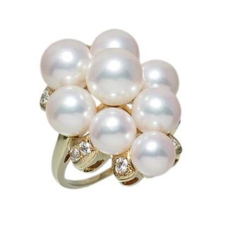 ミキモト(MIKIMOTO)のミキモト MIKIMOTO パール/6mm～8mm ダイヤモンド デザイン リン(リング(指輪))