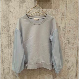 ブランシェス(Branshes)の超美品★ブランシェス袖チュールバルーントレーナー130(Tシャツ/カットソー)