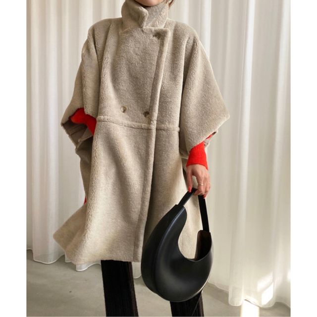 AMERI  REVERSIBLE BOA PONCHO COAT