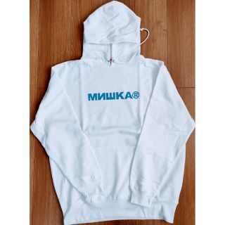 ミシカ(MISHKA)のミシカ　MISHKA　パーカー　新品未使用　サイズＬ　白　プロレスコラボ　レア品(パーカー)