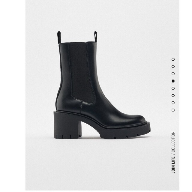 ZARA💞今期2022 ブロックヒールチェルシーブーツ 37💞ザラ💞新品 ZARA💞今期2022 ブロックヒールチェルシーブーツ 37💞ザラ💞新品