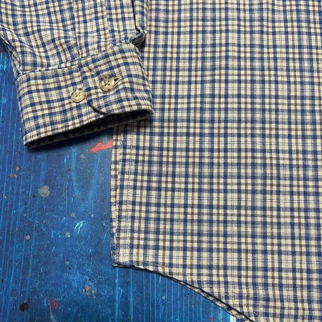 【カーハート】レザーロゴ入りポケットレトロワークチェックシャツ　Mサイズ 4