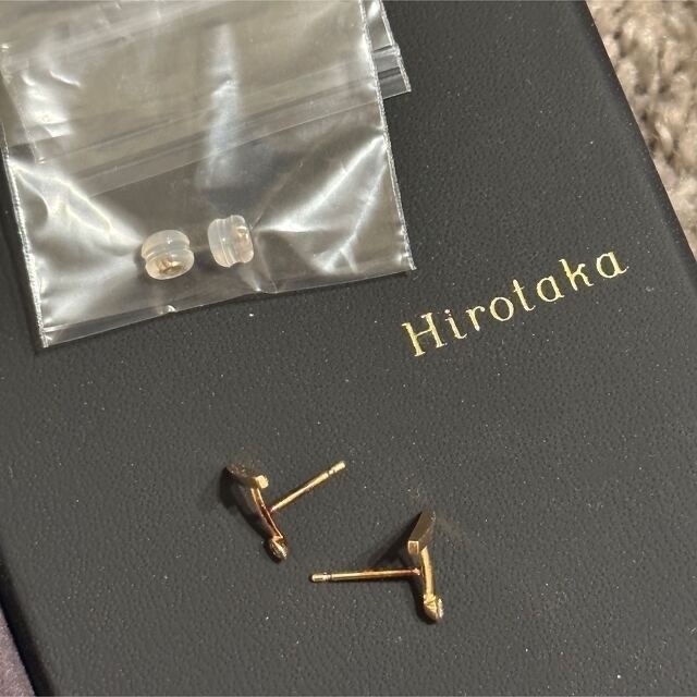 Hirotaka ヒロタカ ツリーホッパーダイヤモンドゴールドバー ピアス ペア