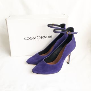 【新品】COSMOPARIS パンプス パープル 22.5〜23cm(ハイヒール/パンプス)