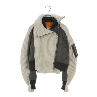 サカイ(sacai)のサカイ 22-06192 ニットドッキングMA1ボンバージャケットブルゾン レディース 3(ブルゾン)