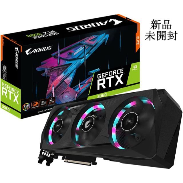 新品 Gigabyte RTX3060 ELITE AORUS Rev2.0PCパーツ