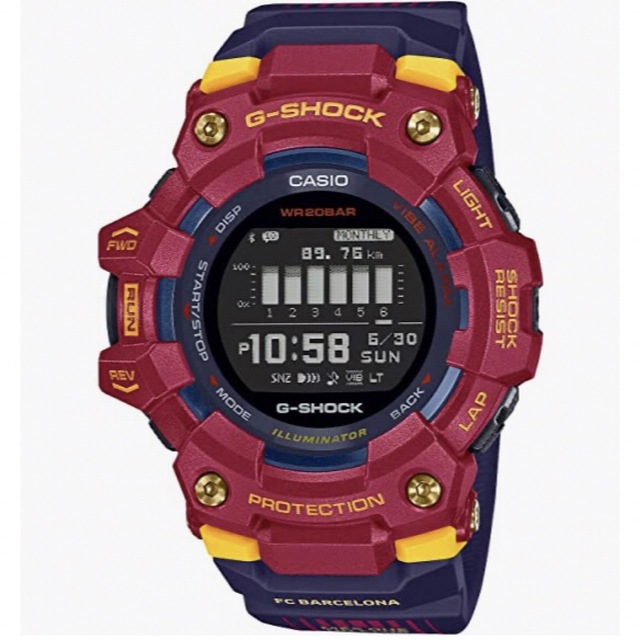 G-SHOCK バルセロナMatchday コラボ GBD-100BAR-4JR