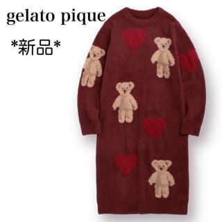 gelate pique ベアハートジャガードワンピース