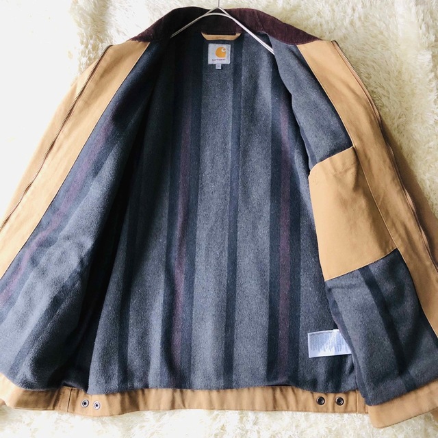 入手困難 カーハート ダックジャケット ロゴ オレンジ ブラウン M 限定