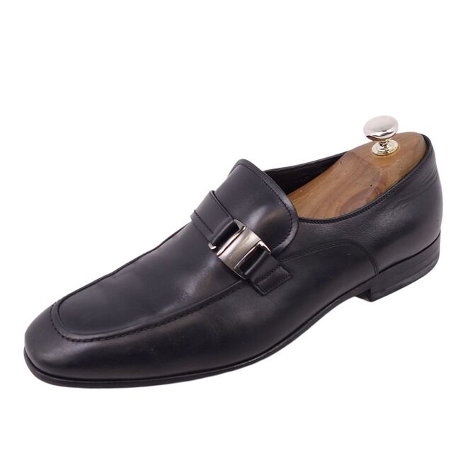 サルヴァトーレ フェラガモ Salvatore Ferragamo シューズ レザー ビジネスシューズ ローファー 靴 メンズ 9.5EEE(27.5cm相当) ブラック