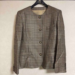 バーバリー(BURBERRY)のBurberry バーバリー ジャケット グレンチェック コート アウター(テーラードジャケット)