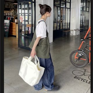 トゥデイフル(TODAYFUL)のfashiru cotton tote bag/large(トートバッグ)