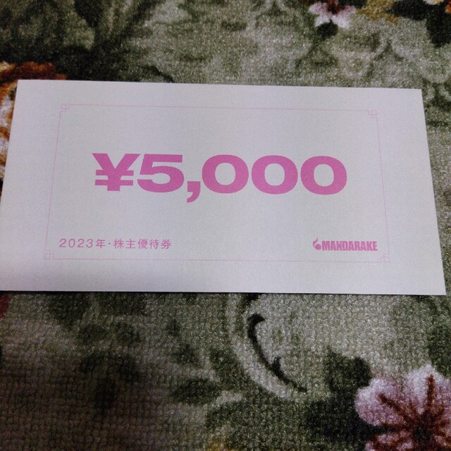 まんだらけ　株主優待５０００円