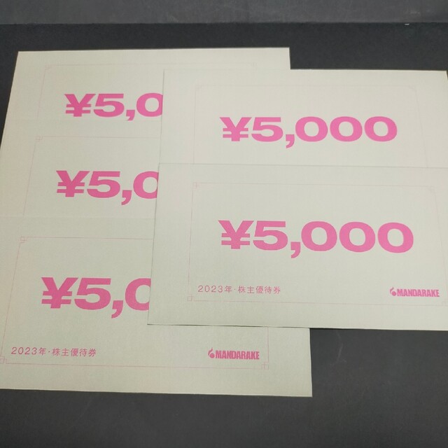 まんだらけ 株主優待券 25000円分 ➁