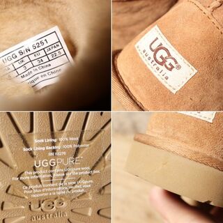 未使用品 UGG スウェードレザークラシックブーツ 22.5ムートン aw154