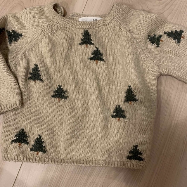 ZARA KIDS(ザラキッズ)のZARA クリスマスニット9-12m 80cm キッズ/ベビー/マタニティのベビー服(~85cm)(ニット/セーター)の商品写真