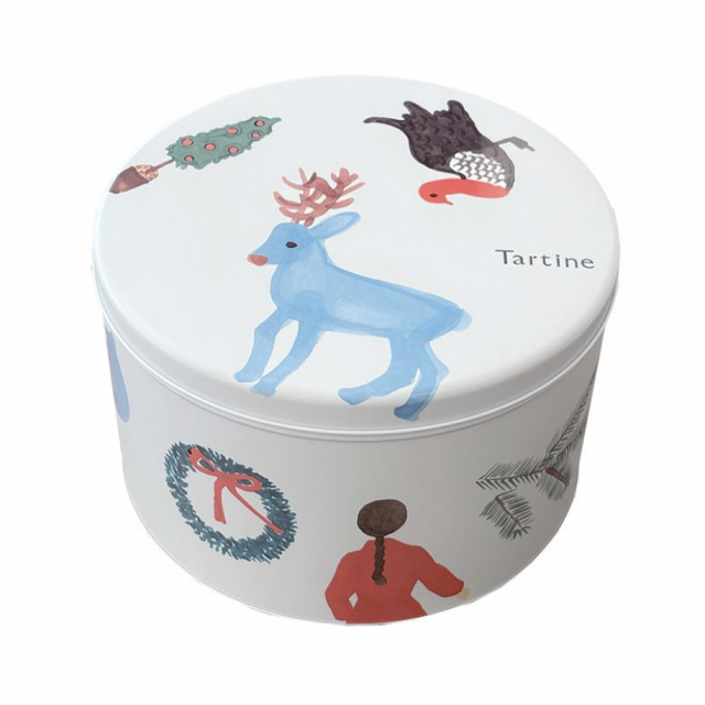タルティン　2022年クリスマス缶　缶＆ハンドタオル インテリア/住まい/日用品のインテリア小物(小物入れ)の商品写真