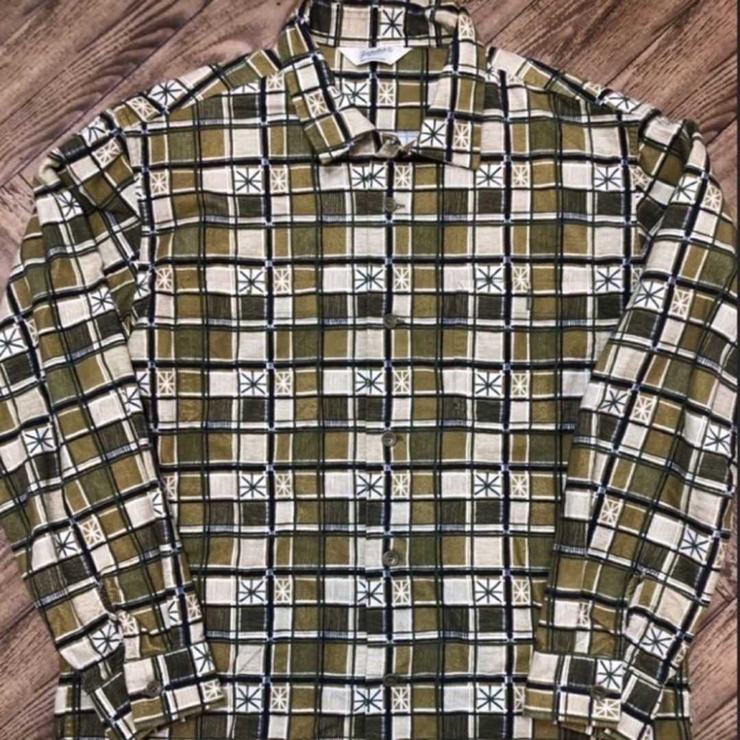 TENDERLOIN(テンダーロイン)のテンダーロイン  オプティカル　ネルシャツ　フランネル　コットン　XL メンズのトップス(シャツ)の商品写真