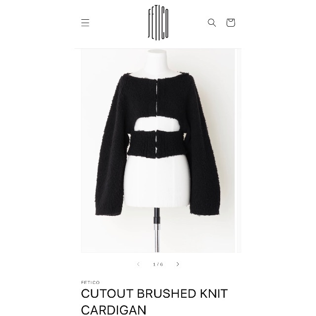 FETICO CUTOUT BRUSHED KNIT CARDIGAN 【70%OFF】 17500円引き