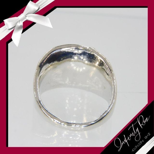（1171）12号 安価タイプシルバーワイドフラワーリング　人気デザイン指輪 レディースのアクセサリー(リング(指輪))の商品写真