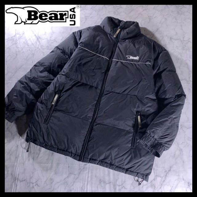 00s  Bear USA ベアー 肉厚 ダウンジャケット ヌプシ 黒 XL