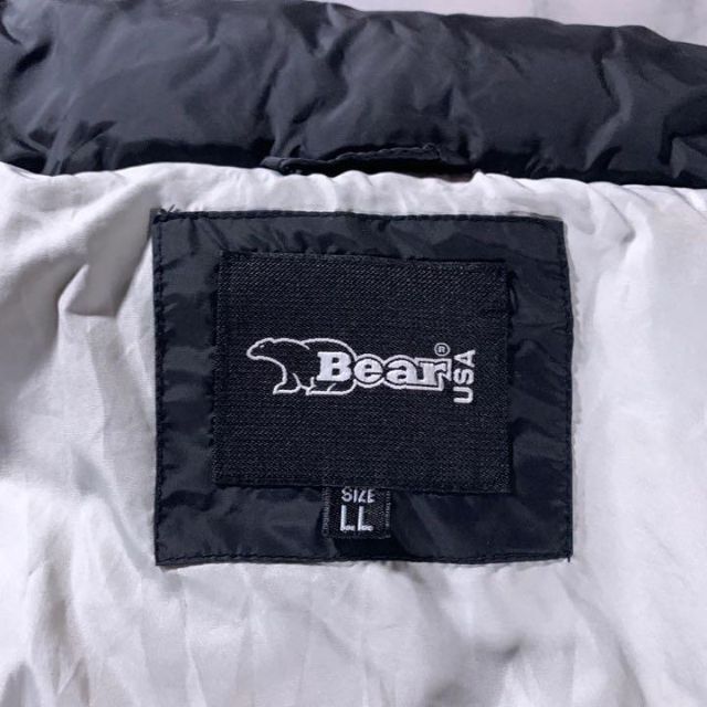 00s  Bear USA ベアー 肉厚 ダウンジャケット ヌプシ 黒 XL