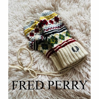 フレッドペリー(FRED PERRY)の美品　フレッドペリー　FRED PERRY 手袋　小物　ニット　羊毛　人気　完売(手袋)