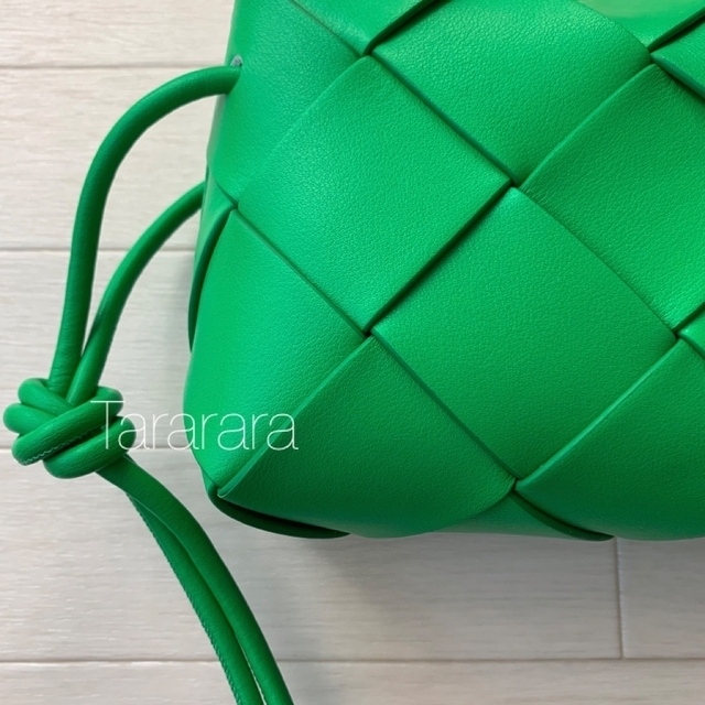 ●leather largeBraided バック GREEN● レディースのバッグ(ショルダーバッグ)の商品写真