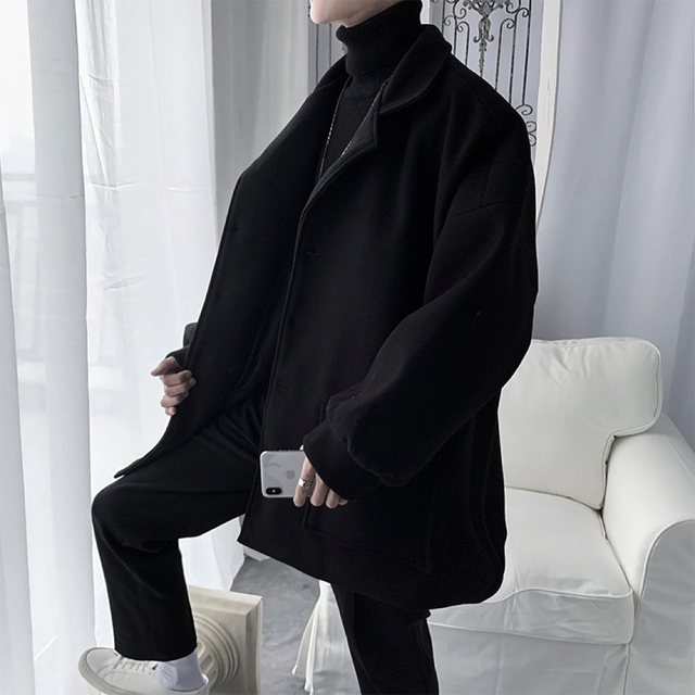 ビッグシルエット チェスターコート ロングコート アウター 冬服 メンズ　新着 メンズのジャケット/アウター(チェスターコート)の商品写真