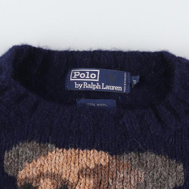 Ralph Lauren(ラルフローレン)の古着 90年代 ラルフローレン Ralph Lauren POLO by Ralph Lauren 初期ポロベア RL-92 ウールニットセーター メンズM ヴィンテージ /eva001850 メンズのトップス(ニット/セーター)の商品写真