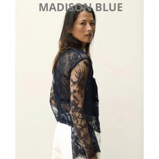 マディソンブルー(MADISONBLUE)の【MADISON BLUE 】フラワーモチーフレースプルオーバー/ネイビー/02(シャツ/ブラウス(長袖/七分))