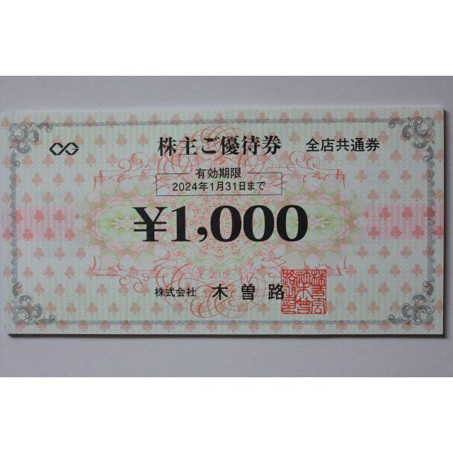 32000円分 木曽路 株主優待 クリックポスト送料無料