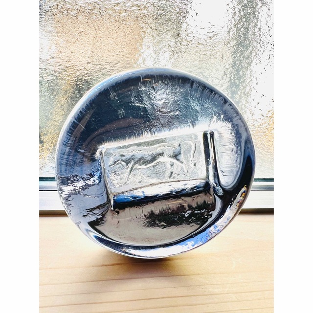 エリックホグラン　アッシュトレイ　灰皿　小物入れ　北欧　ガラス　牛 エンタメ/ホビーの美術品/アンティーク(ガラス)の商品写真