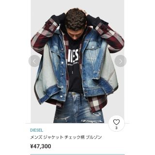 DIESEL ジップアップアウター。中綿入り。47300円 - その他