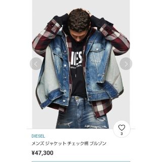 DIESEL   ジップアップアウター。中綿入り。47300円